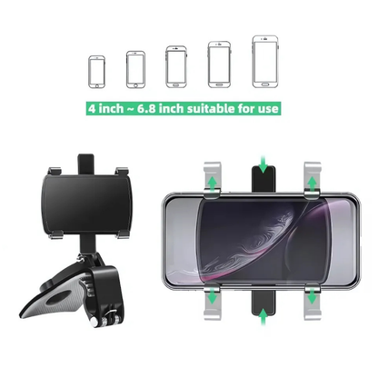 Grip360° Telefonholder: Roterende Telefonstandaard Med Sterk Kompakt Grip