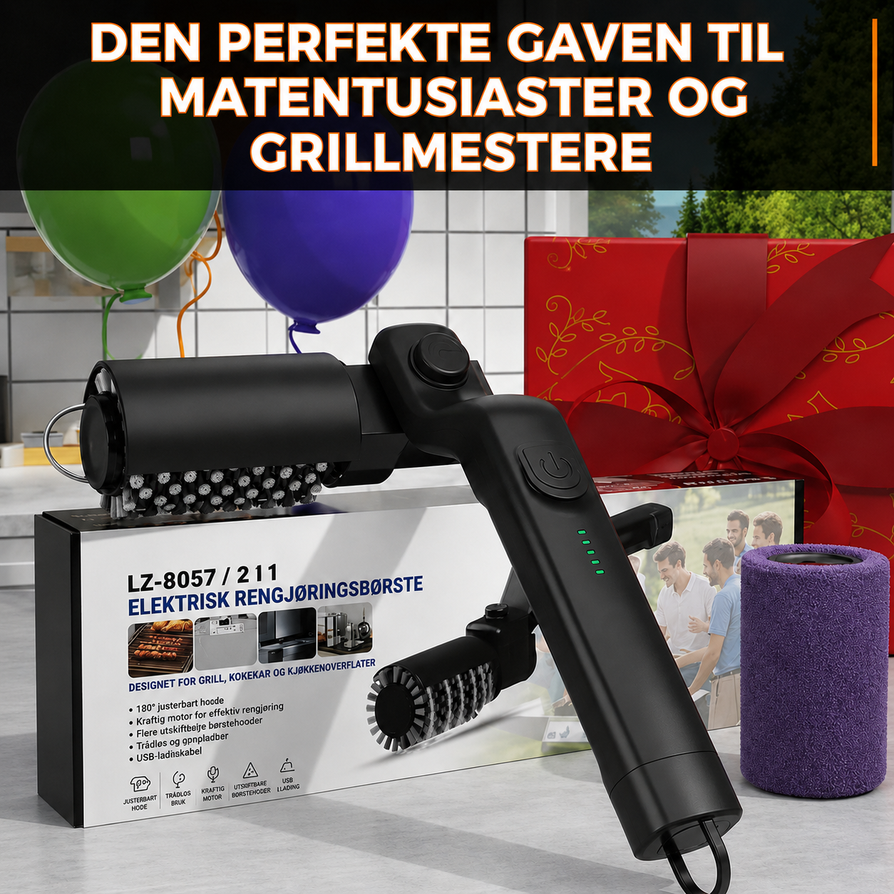 Grillvenn™ – Trådløs elektrisk grillrengører