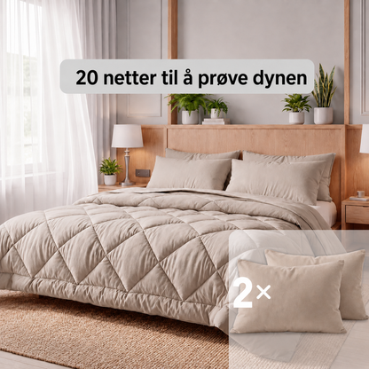 Lysdyne™ | Det hurtigtørkende 2-i-1-dyne som gjør sengetøy overflødig