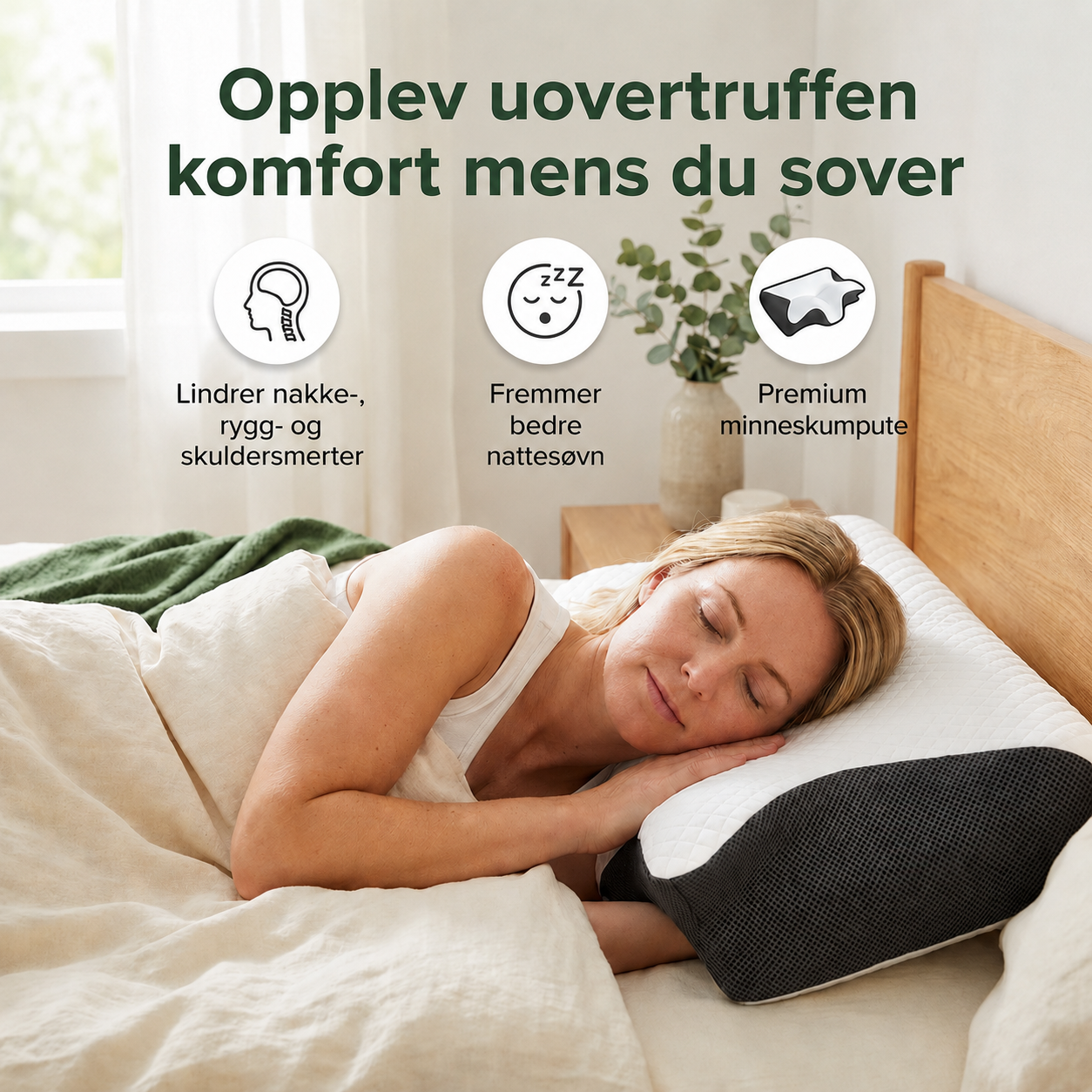 NakkeLett™ – Ergonomisk nakkepute som lindrer smerter i nakke og rygg