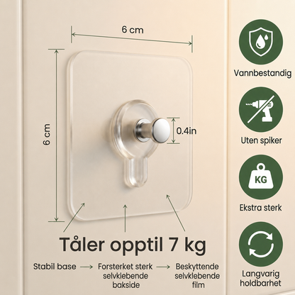 Norilås™ – Väggkrokar med patenterat grepp – inga hål, inga märken