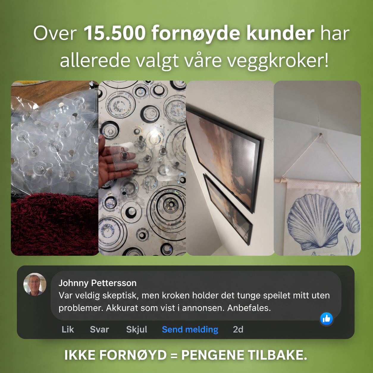 Norilås™ – Väggkrokar med patenterat grepp – inga hål, inga märken