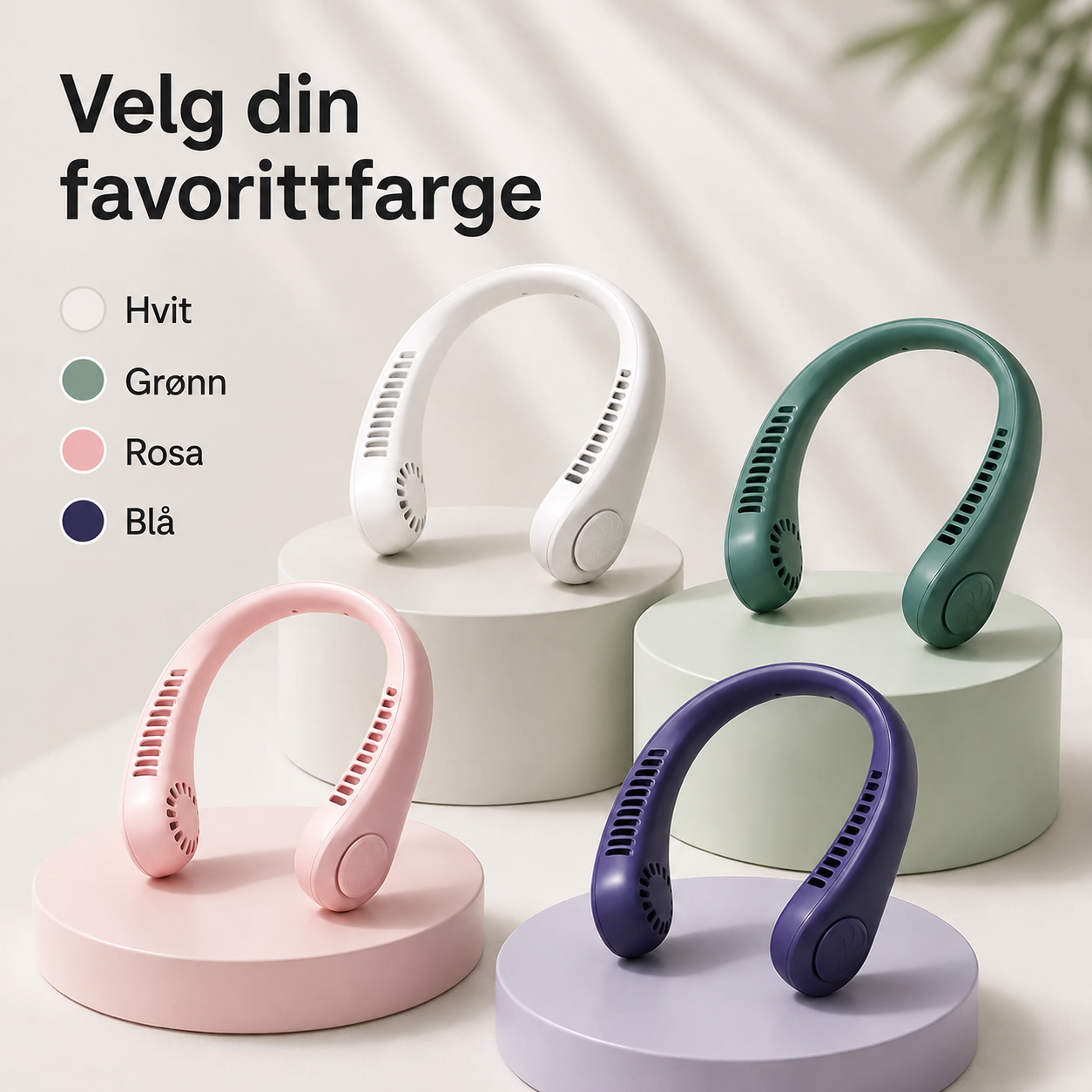 KjølFlex™ - Bærbar, oppladbar nakkevifte for umiddelbar avkjøling!