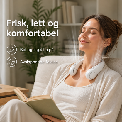 KjølFlex™ - Bærbar, oppladbar nakkevifte for umiddelbar avkjøling!