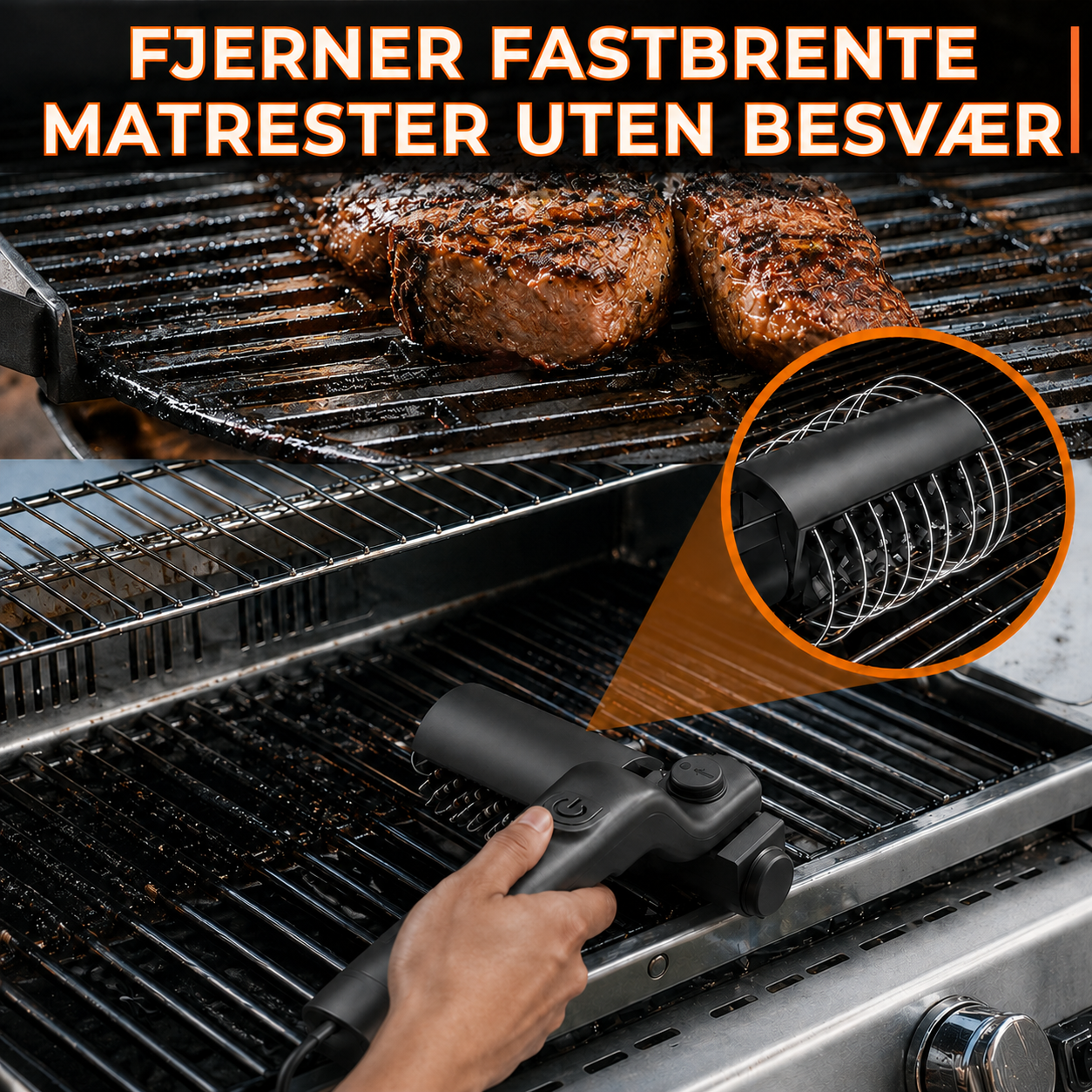 Grillvenn™ – Trådløs elektrisk grillrengører